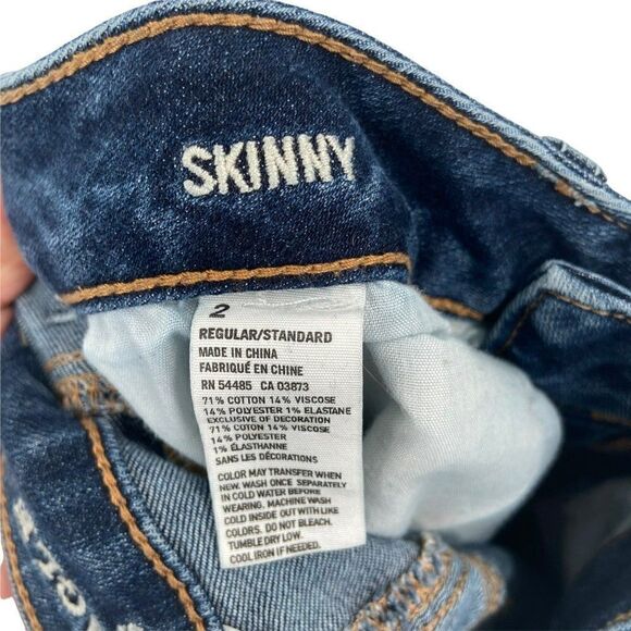 American Eagle Super Stretch Distressed Skinny Jeans Size 2 - Picture 3 of 11